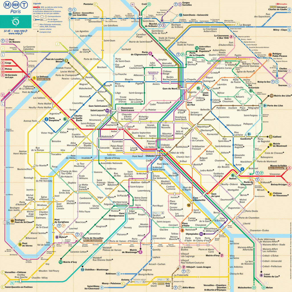 Metro map Paris